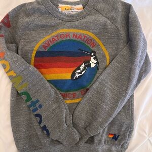 Aviator Nation Gray Graphic Sweater